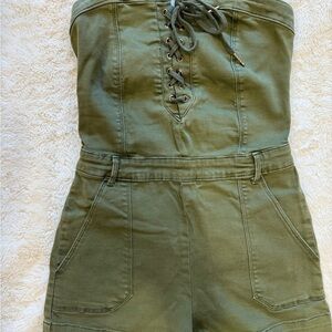 Bebe Olive Green Zippered Garment